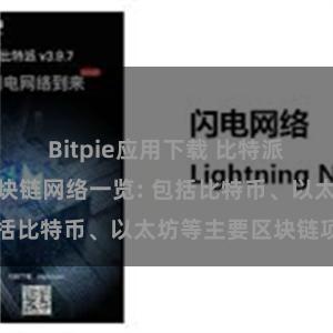 Bitpie应用下载 比特派钱包支持的区块链网络一览: 包括比特币、以太坊等主要区块链项目