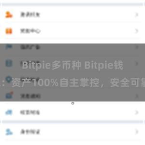 Bitpie多币种 Bitpie钱包：资产100%自主掌控，安全可靠。