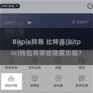 Bitpie转账 比特派(Bitpie)钱包有哪些隐藏功能？