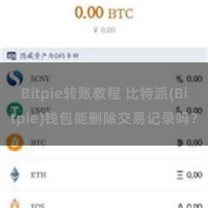 Bitpie转账教程 比特派(Bitpie)钱包能删除交易记录吗？