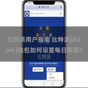 比特派用户指南 比特派(Bitpie)钱包如何设置每日限额？