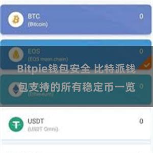 Bitpie钱包安全 比特派钱包支持的所有稳定币一览