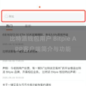 比特派钱包用户 Bitpie APP客户端简介与功能